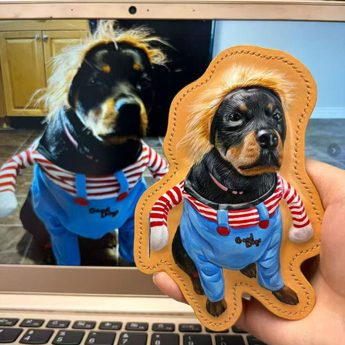Custom Handmade Pet Leather Carving